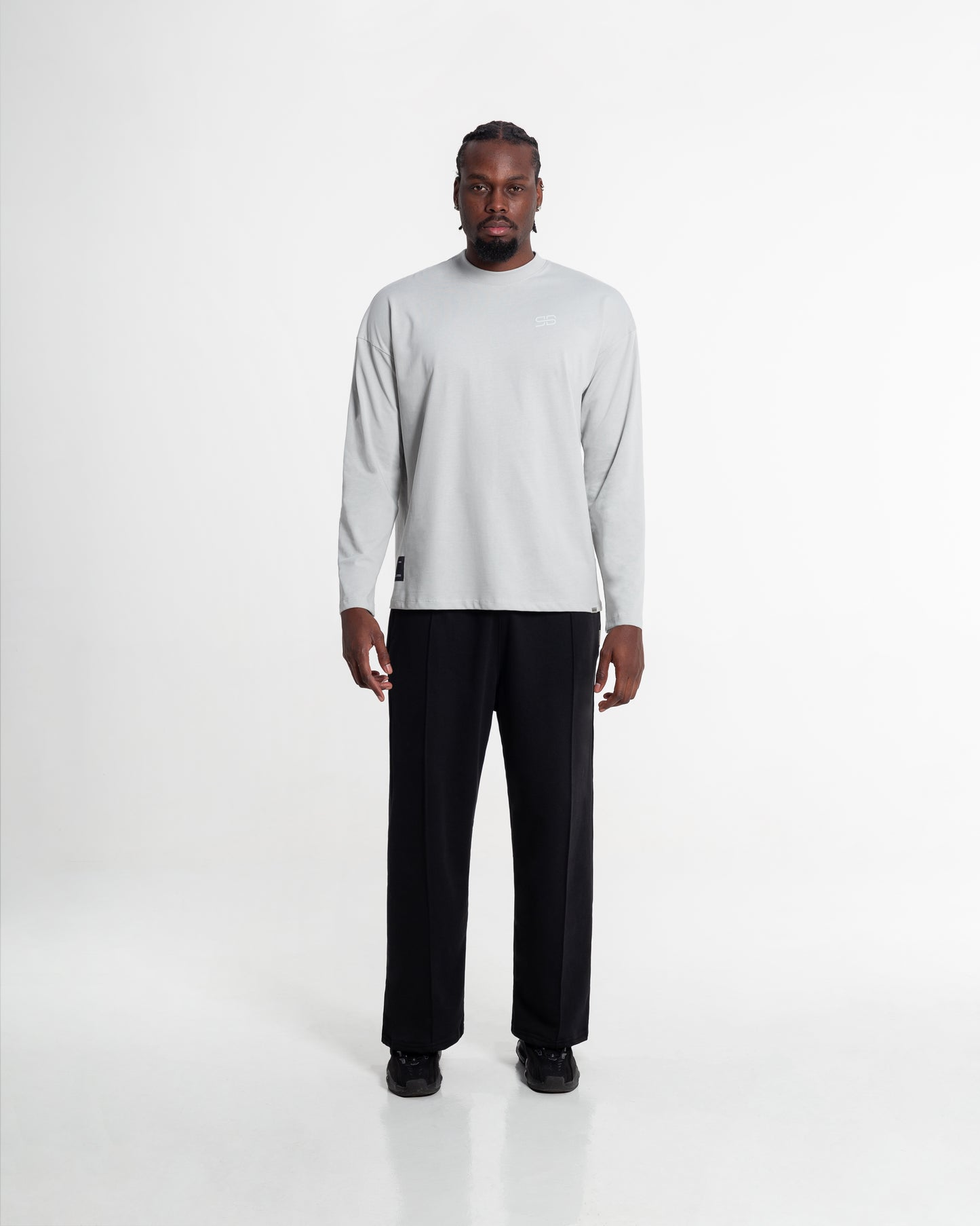 Camiseta Long Sleeve Essential Logo - Off White