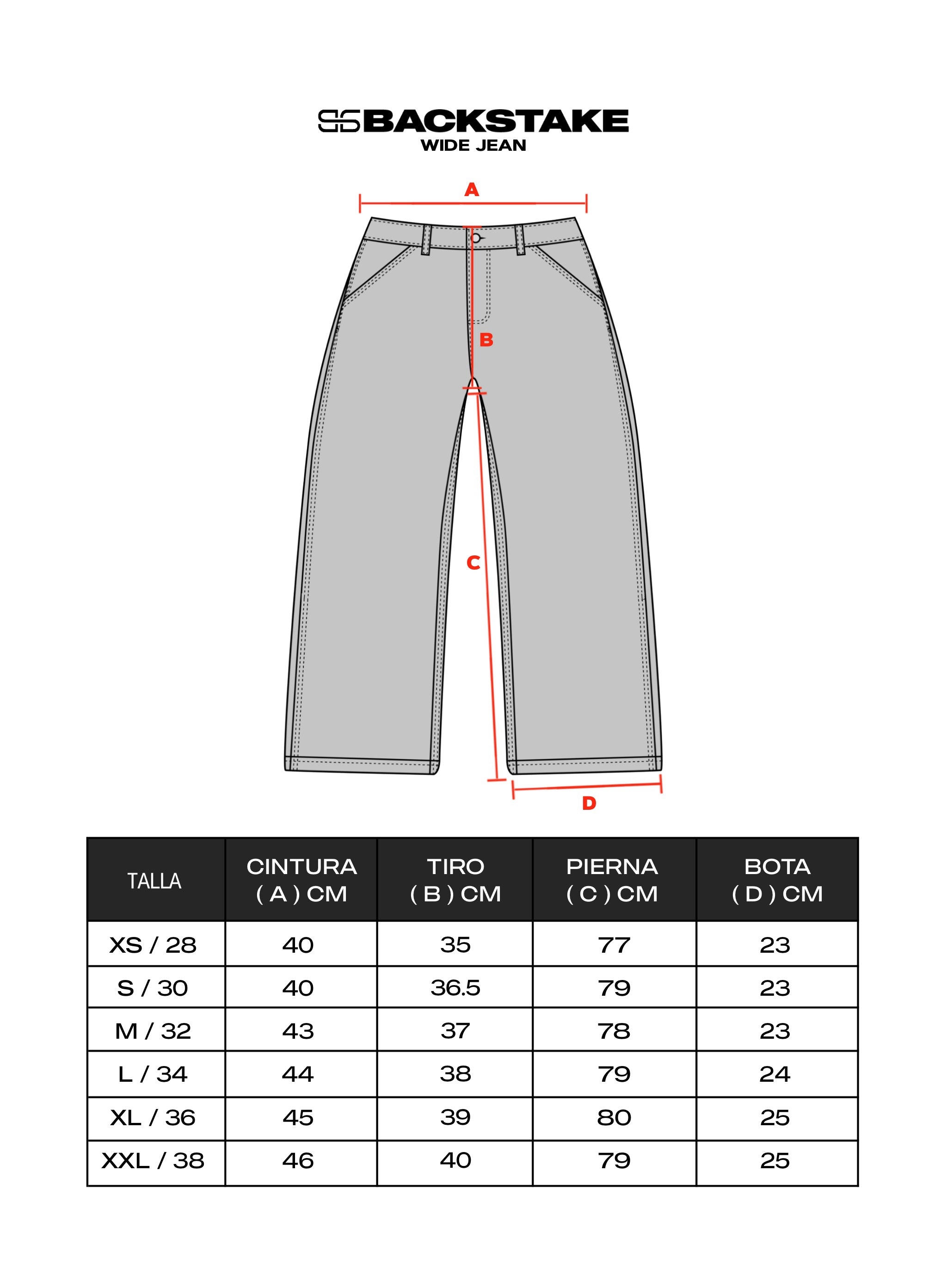 Guía de tallas Wide-jean-stretch