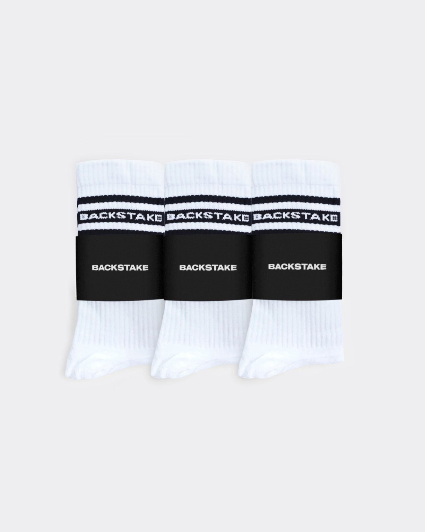 3 Pack Medias 3 Rayas - Blancas