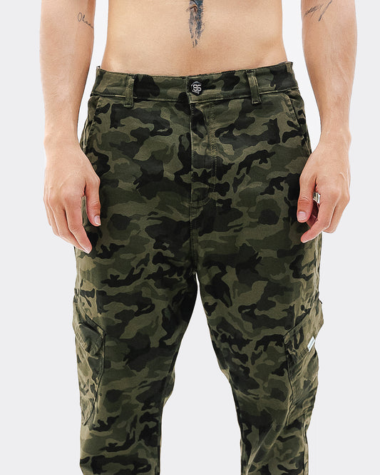 Pantalon Cargo - Verde Camo