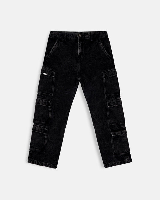 Pantalon Cargo Multi-Pocket - Lavado Negro