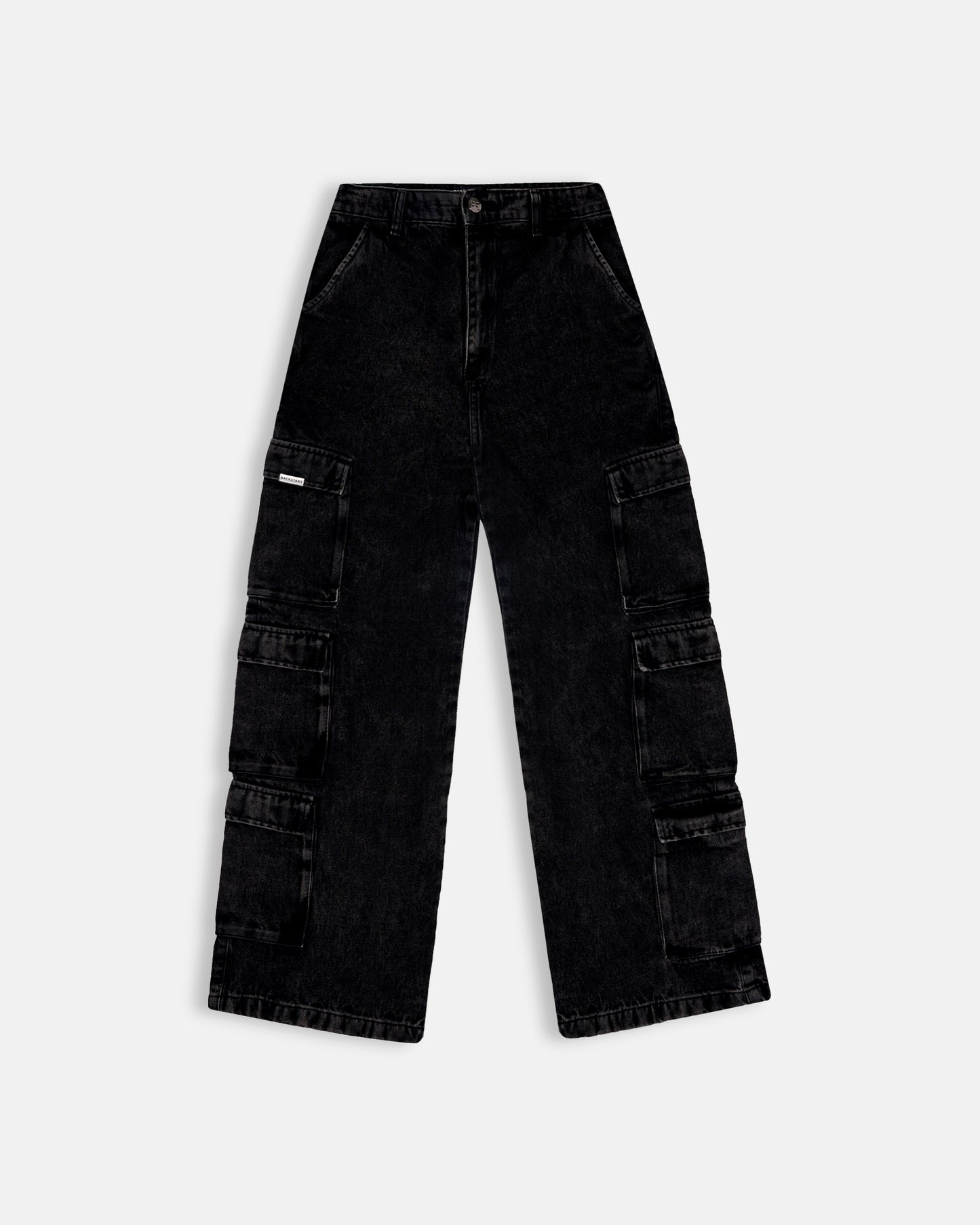 Pantalon Cargo Mujer Multi-Pocket - Lavado Negro