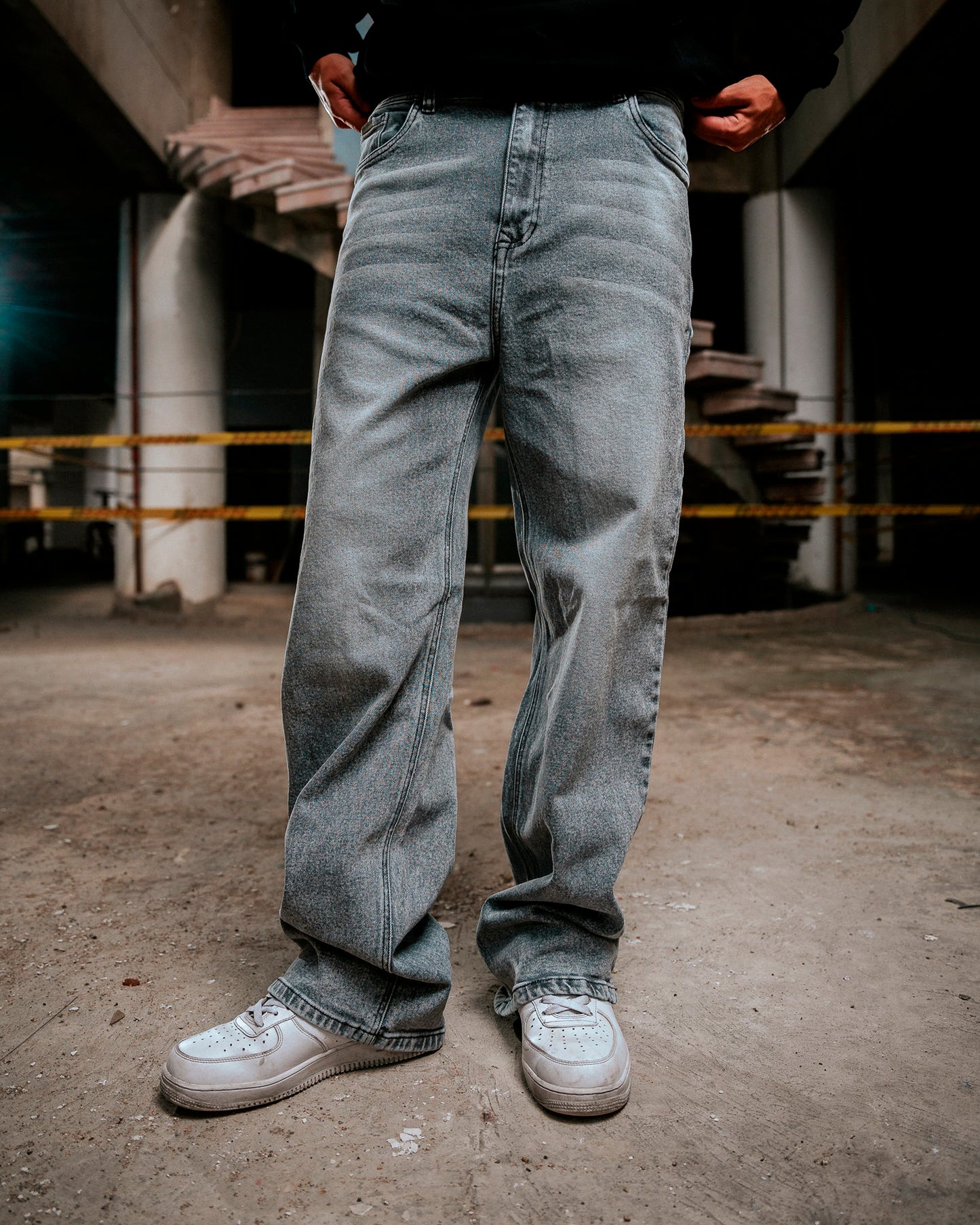 Wide Jeans Storm - Gris