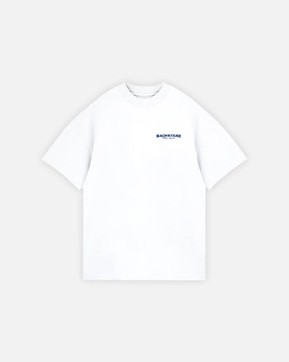 Camiseta Oversize BACKSTAKE - Blanca Azul