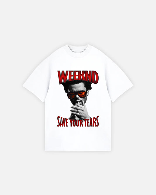 Camiseta Oversize The Weeknd - Blanca