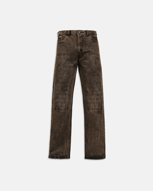 Monogram Wide Jeans - Marron