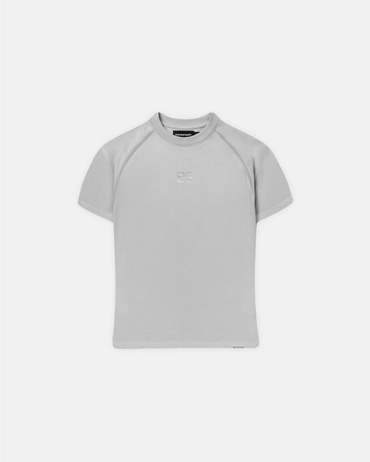 Baby Tee Silver Logo - Gris Claro