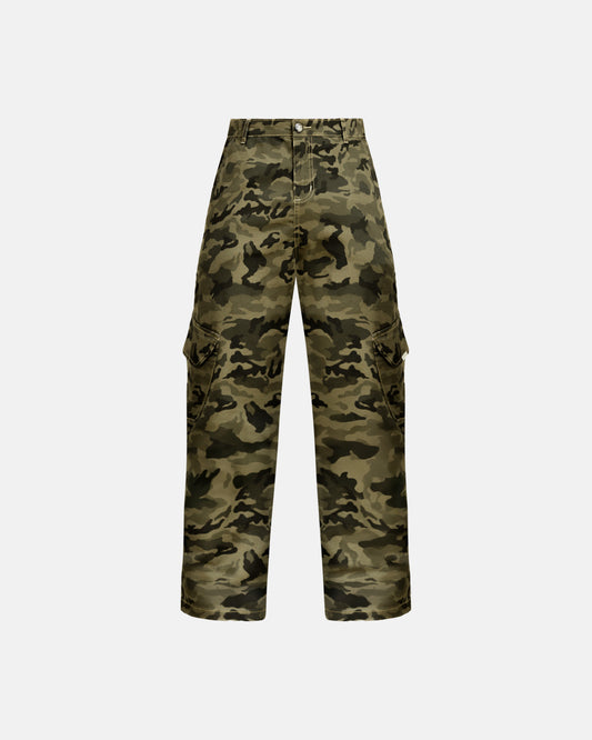 Pantalon Cargo Para Mujer - Verde Camo