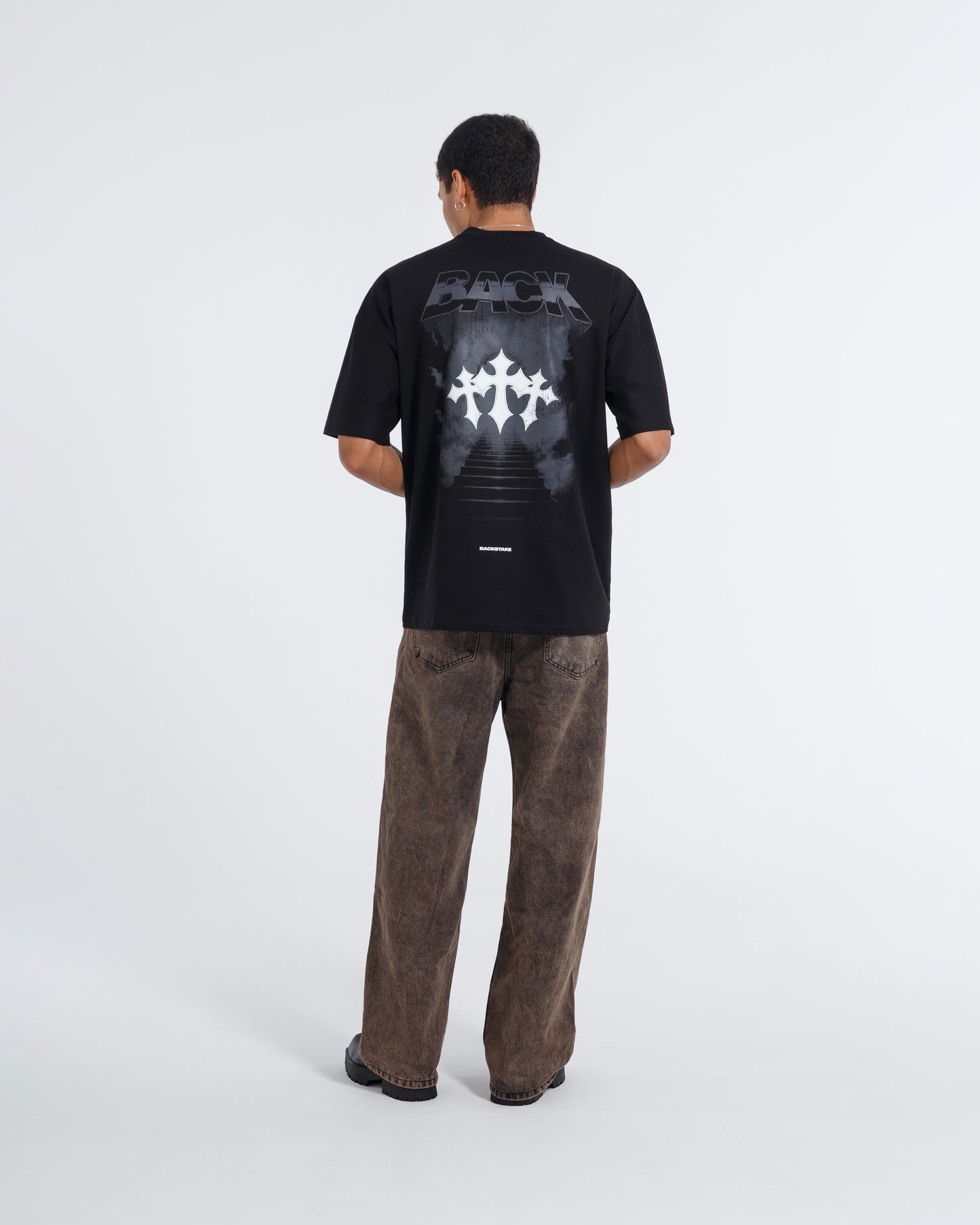 Camiseta BLACK FLAMES - Negro