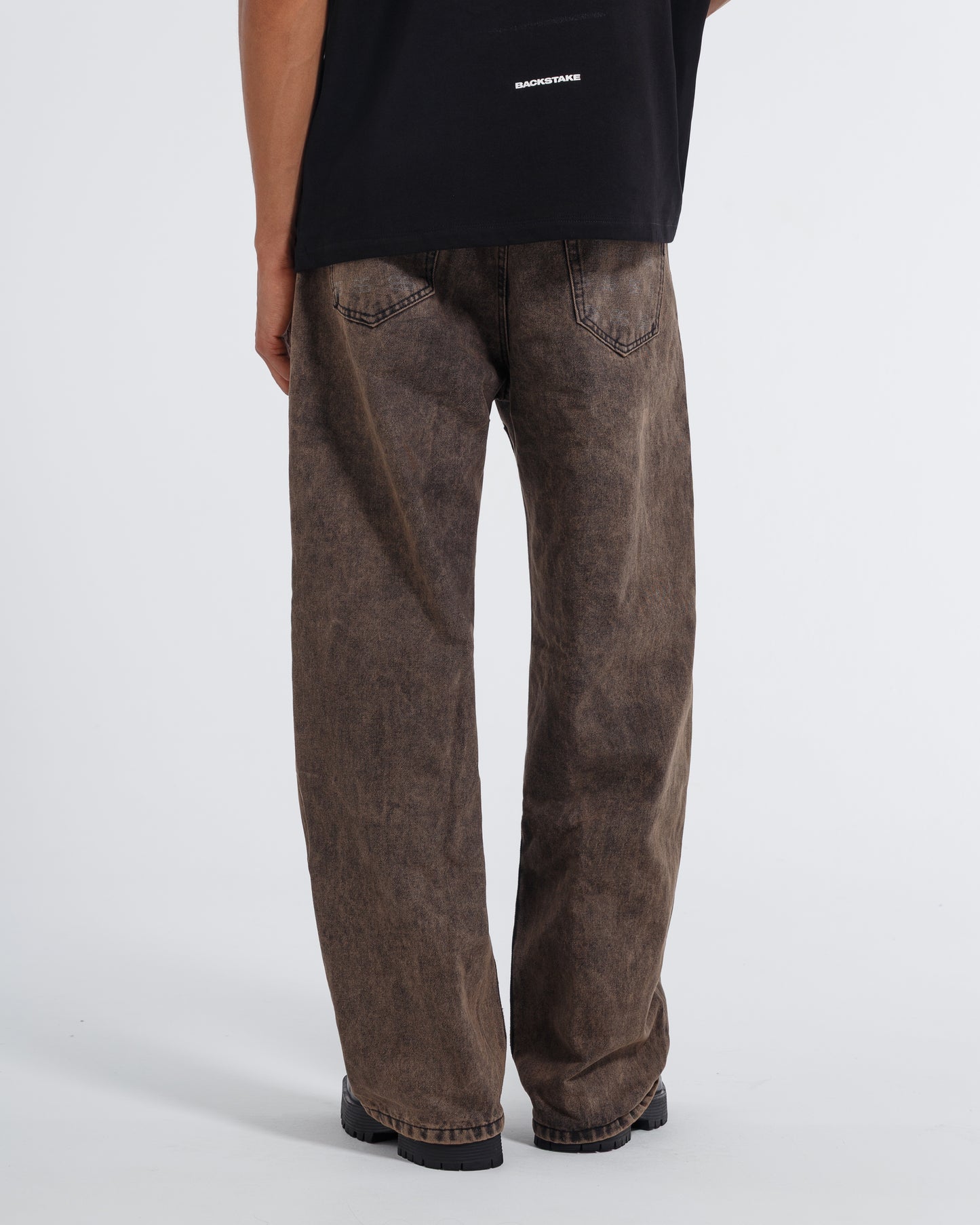Monogram Wide Jeans - Marron