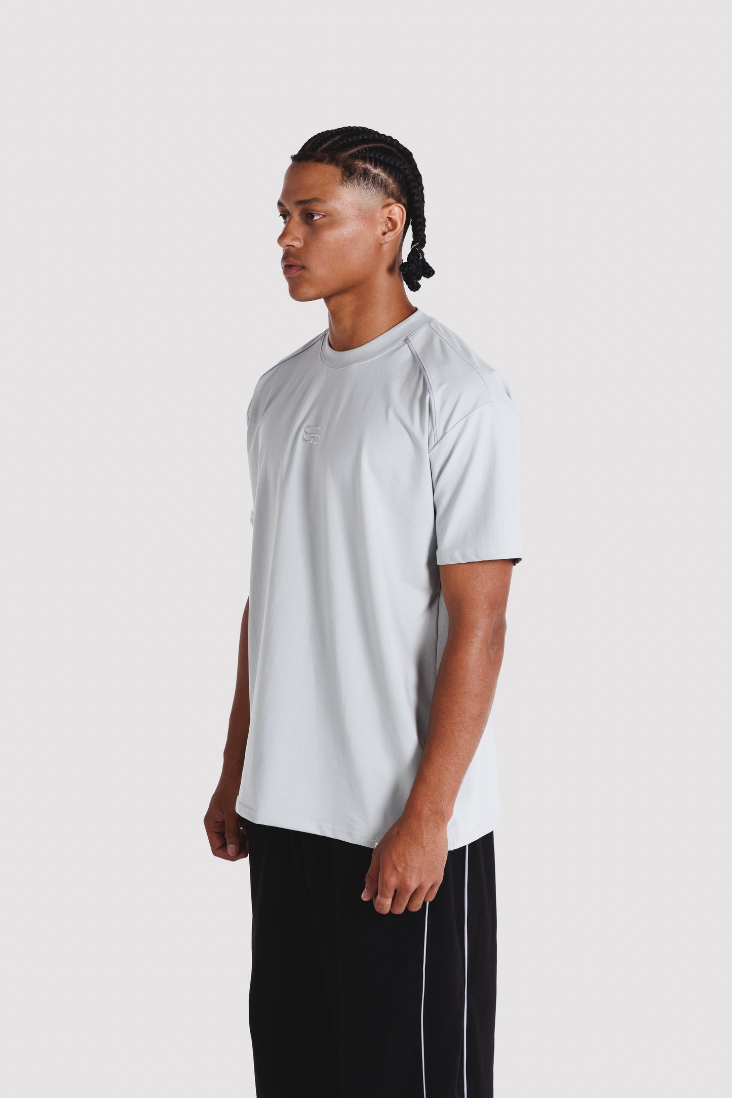 Camiseta Regular Fit SILVER LOGO - Gris Claro