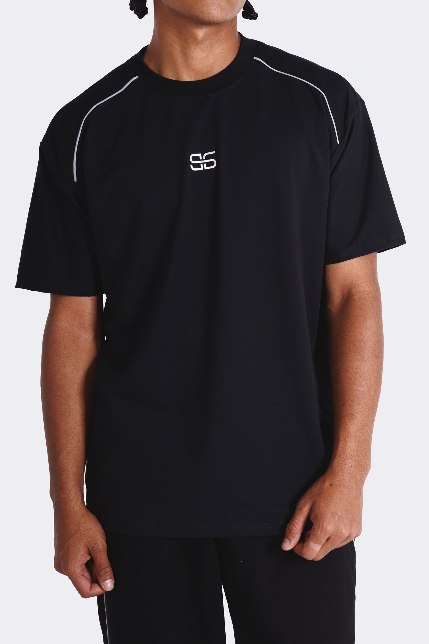 Camiseta Regular Fit SILVER LOGO - Negro