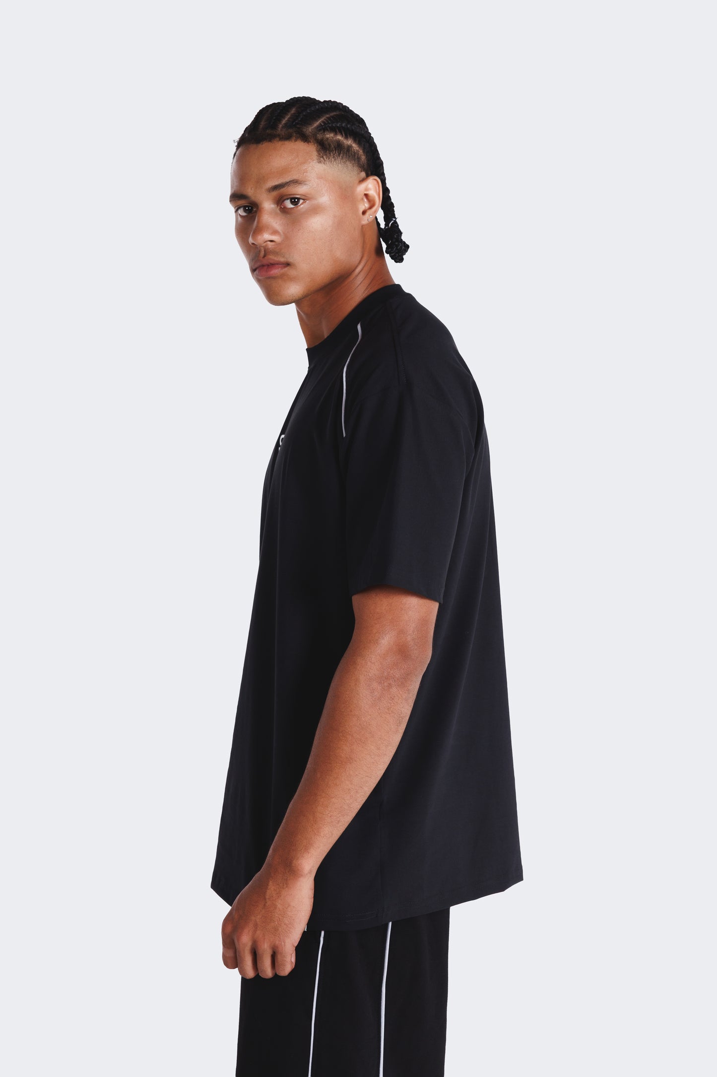Camiseta Regular Fit SILVER LOGO - Negro