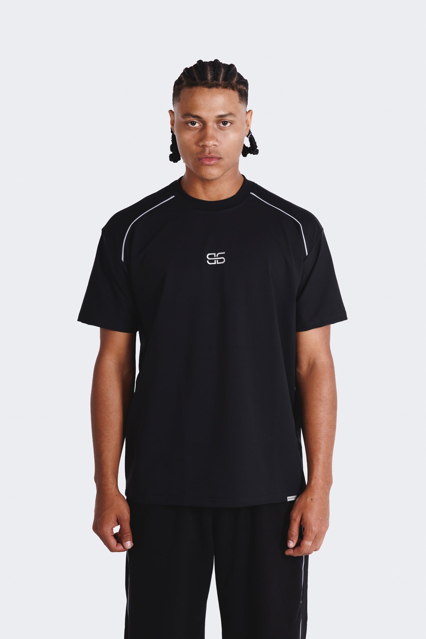 Camiseta Regular Fit SILVER LOGO - Negro