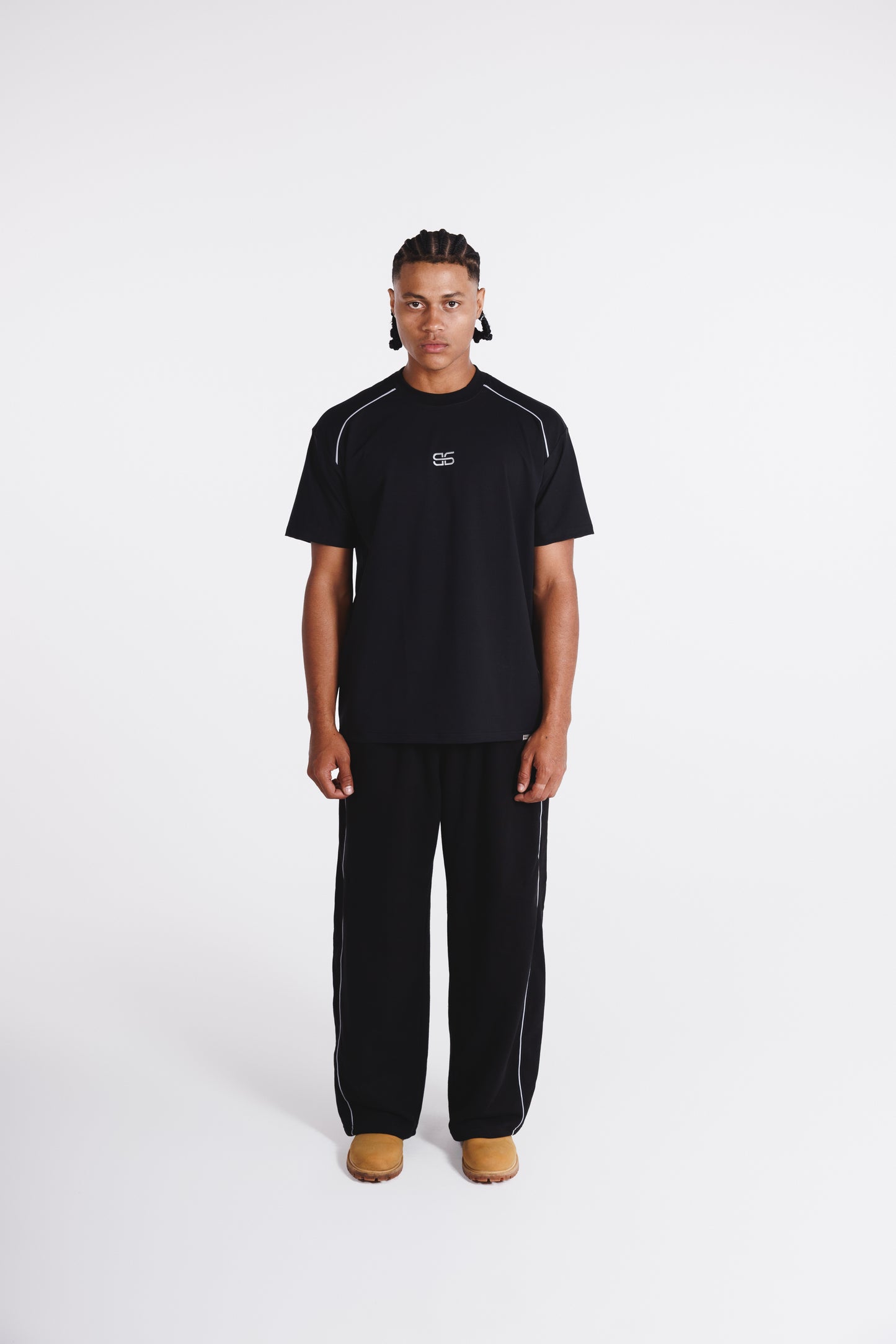 Camiseta Regular Fit SILVER LOGO - Negro